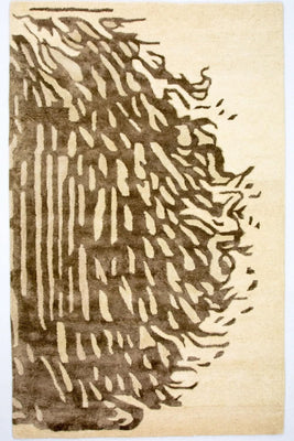 Designer tæppe - 242 x 152 cm - beige