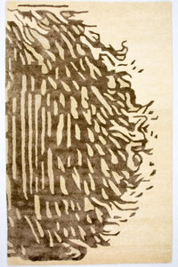 Designer tæppe - 242 x 152 cm - beige