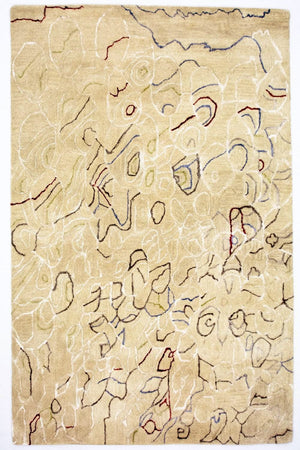 Designer tæppe - 242 x 152 cm - beige