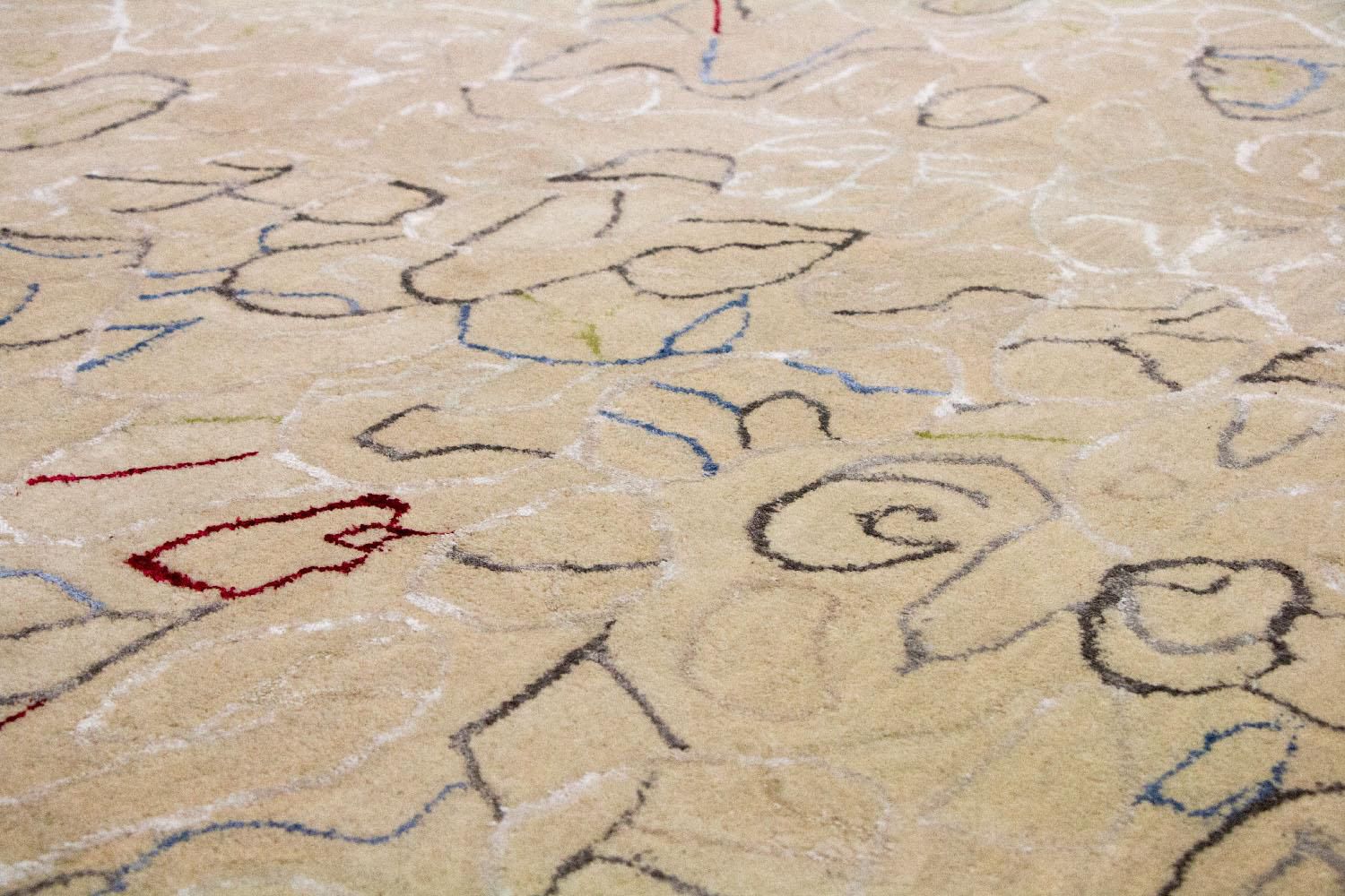 Designer tæppe - 242 x 152 cm - beige