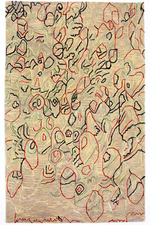 Designer tæppe - 242 x 152 cm - beige