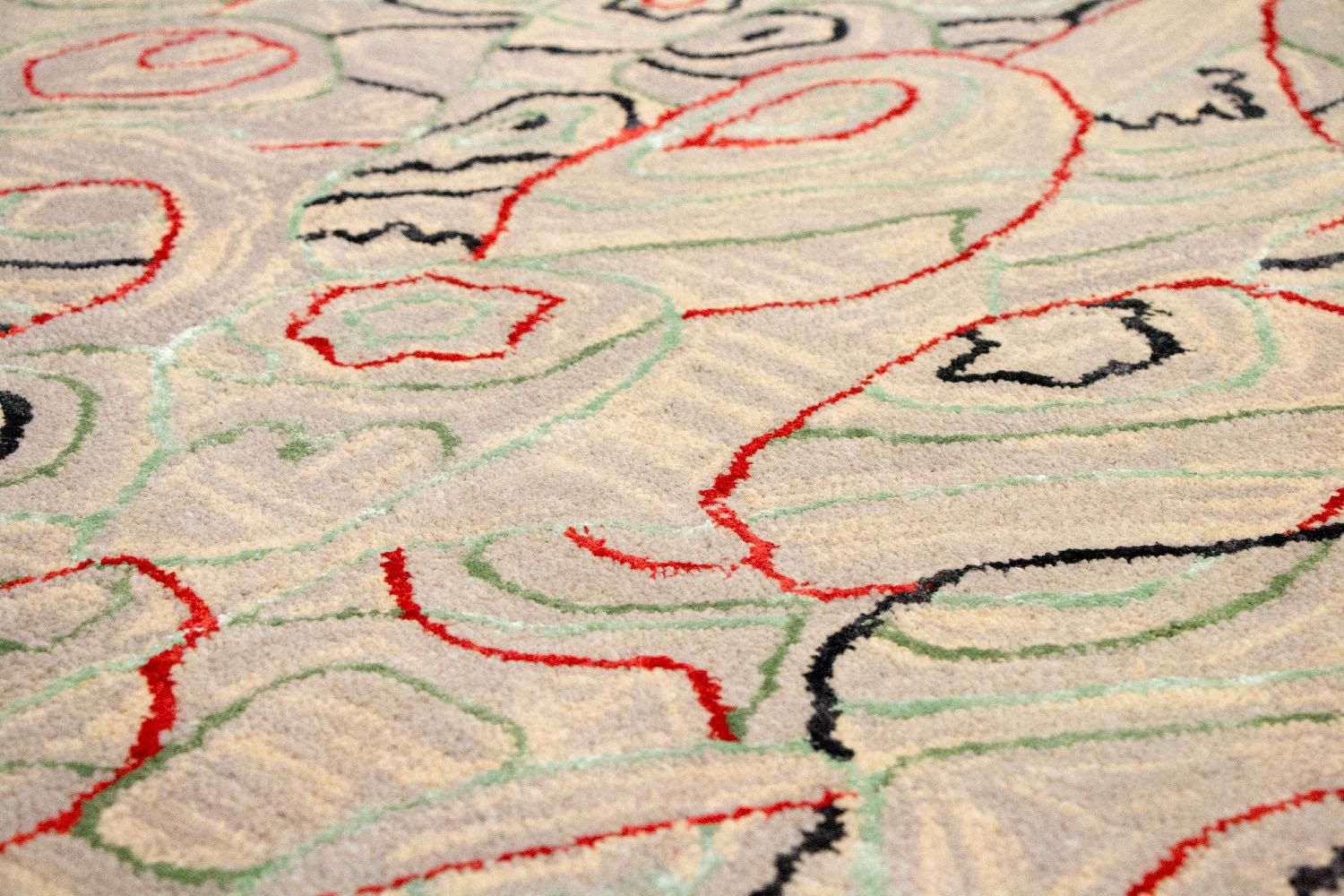 Designer tæppe - 242 x 152 cm - beige