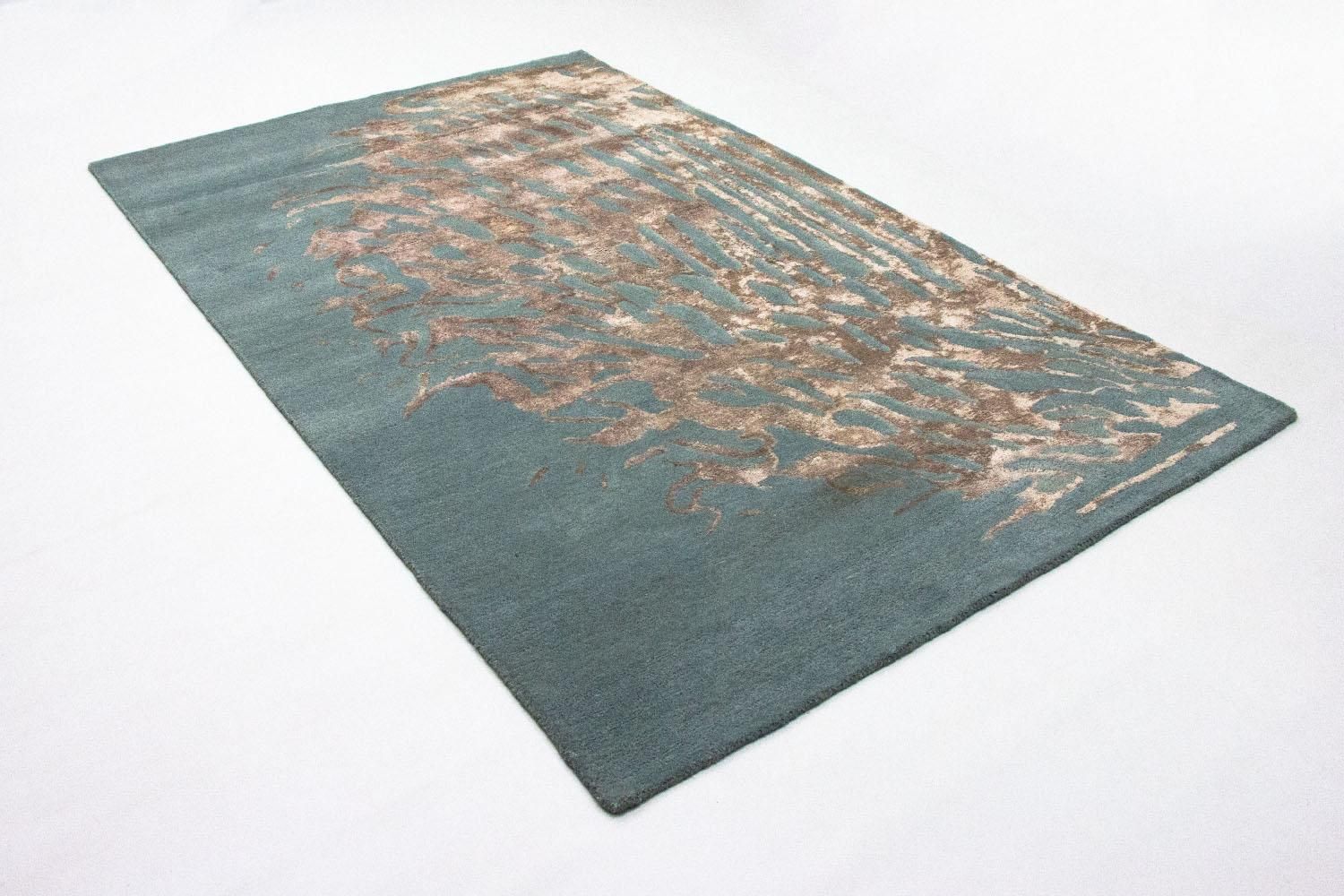 Designer tæppe - 242 x 153 cm - blå