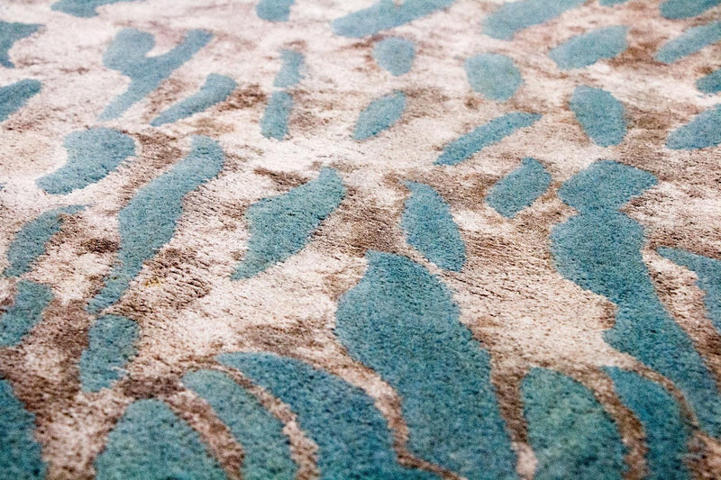 Designer tæppe - 242 x 153 cm - blå