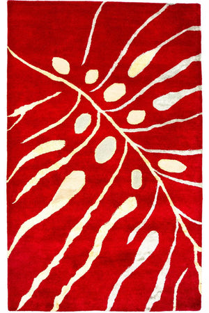 Designer tæppe - 245 x 152 cm - rød