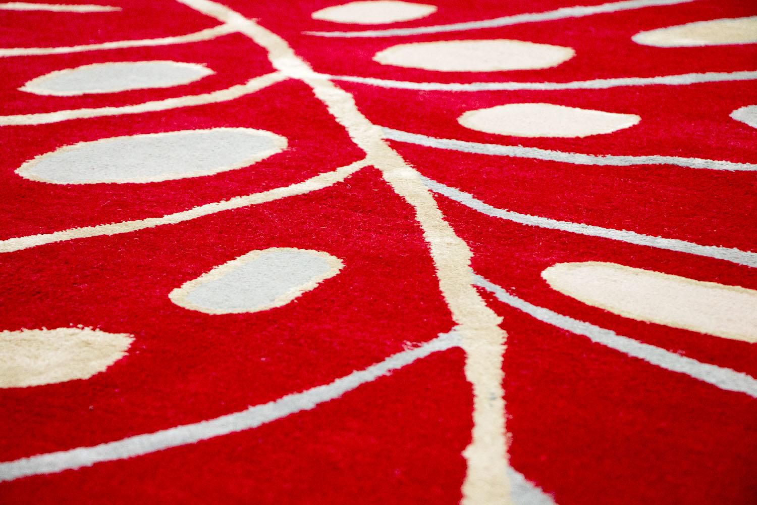 Designer tæppe - 245 x 152 cm - rød