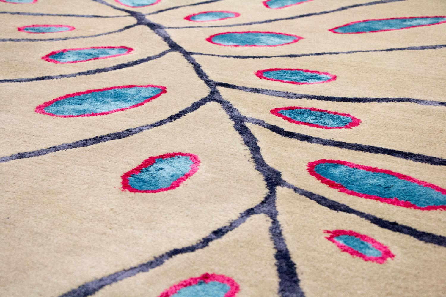 Designer tæppe - 240 x 152 cm - beige