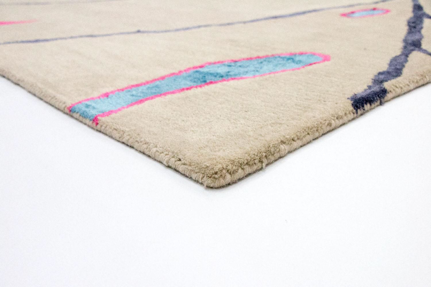 Designer tæppe - 240 x 152 cm - beige