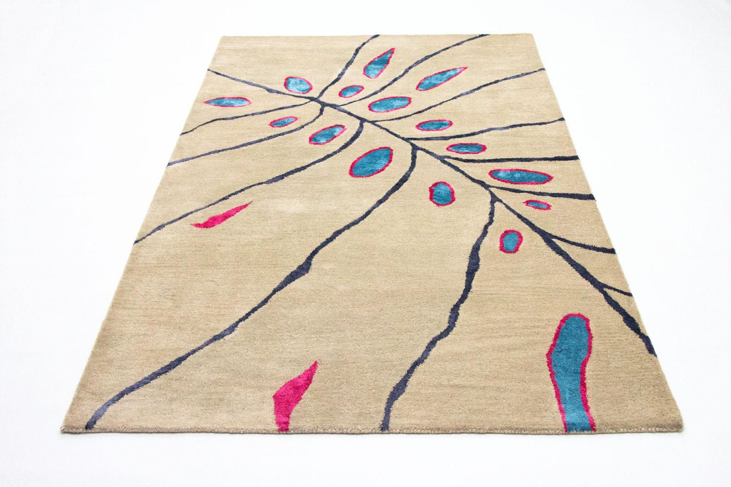 Designer tæppe - 240 x 152 cm - beige