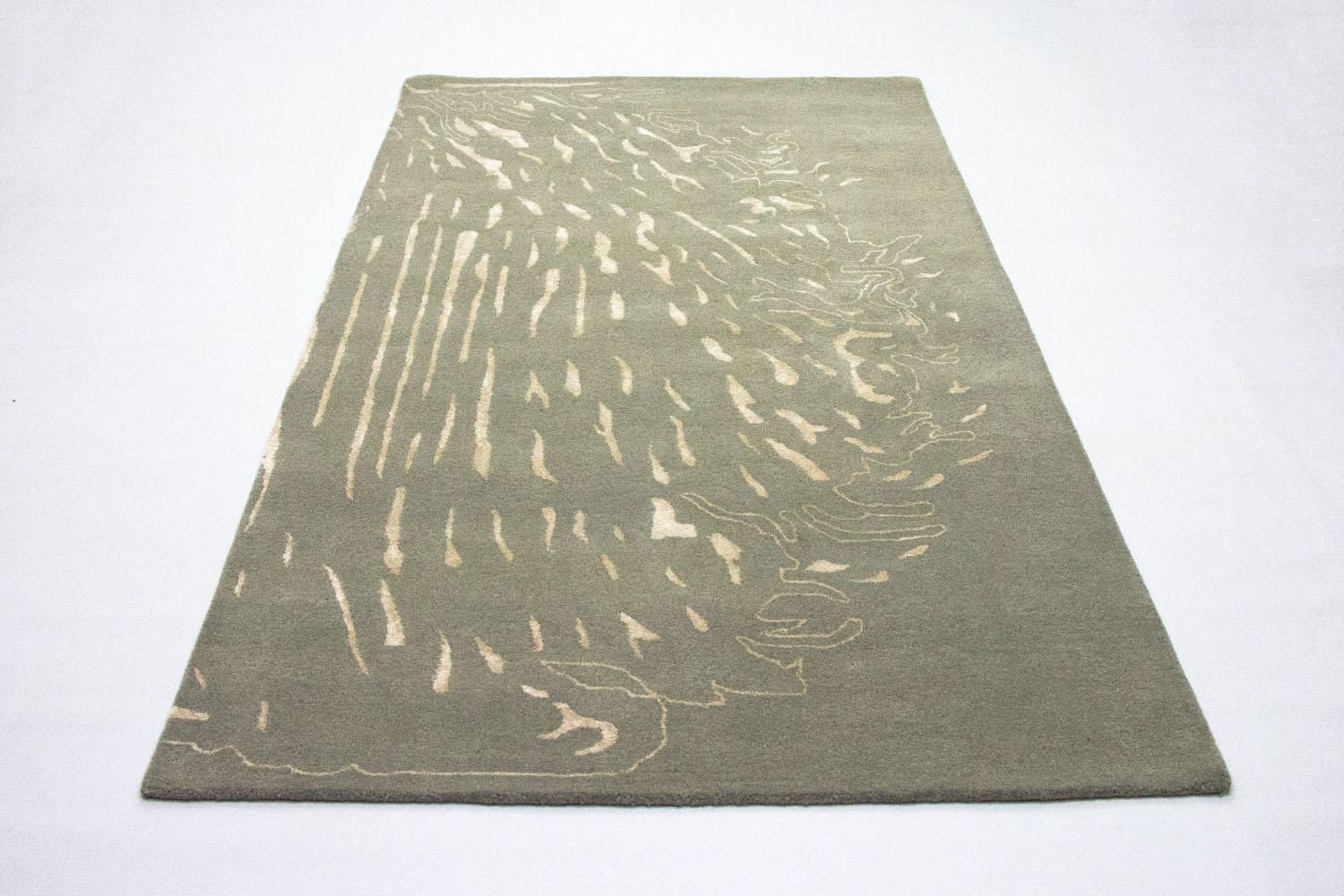 Designer tæppe - 242 x 152 cm - grå