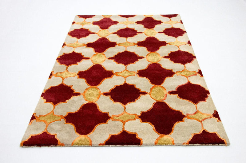 Uldtæppe - 243 x 152 cm - beige