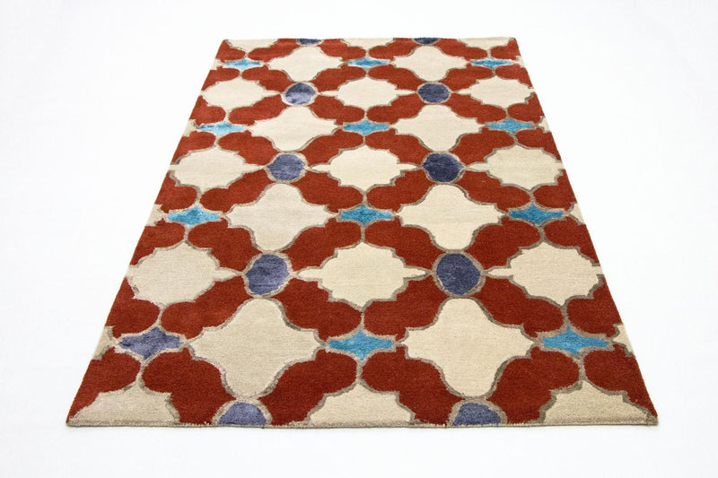 Uldtæppe - 243 x 153 cm - beige