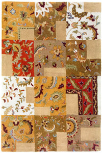 Uldtæppe - 189 x 136 cm - flerfarvet