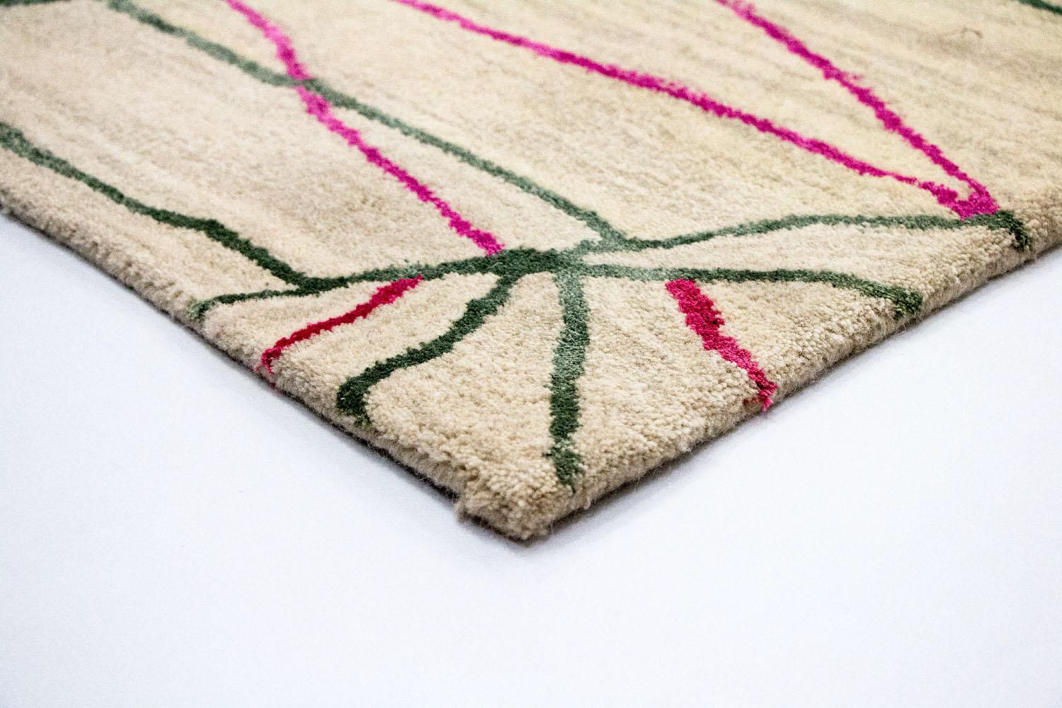 Designer tæppe - 242 x 154 cm - beige