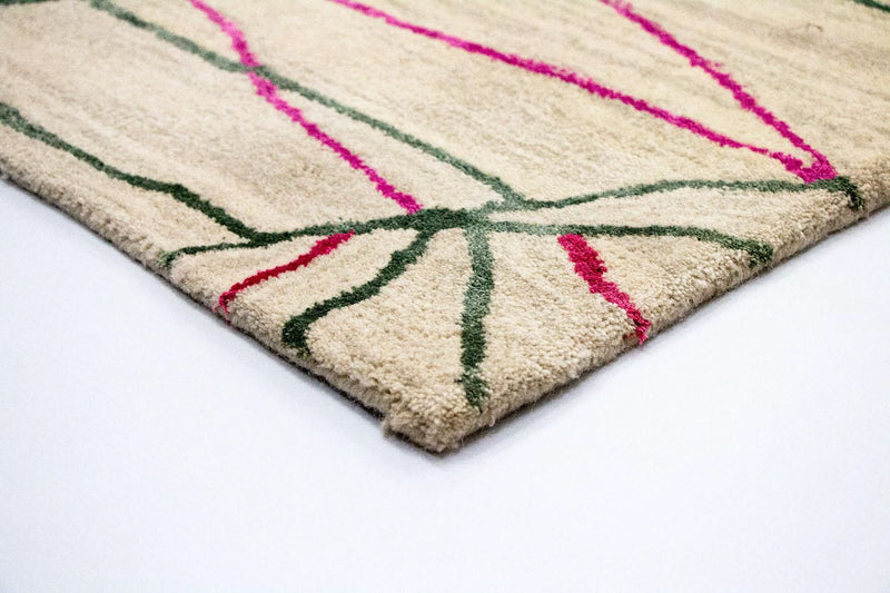 Designer tæppe - 242 x 154 cm - beige