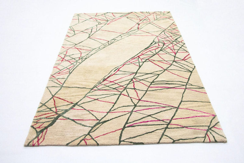 Designer tæppe - 242 x 154 cm - beige