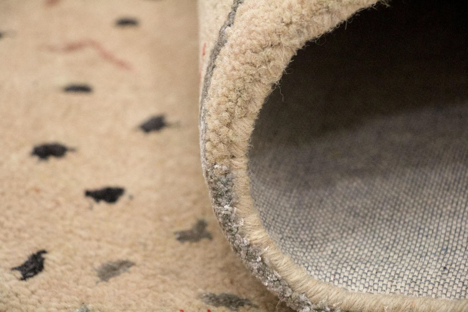 Designer tæppe - 242 x 155 cm - beige
