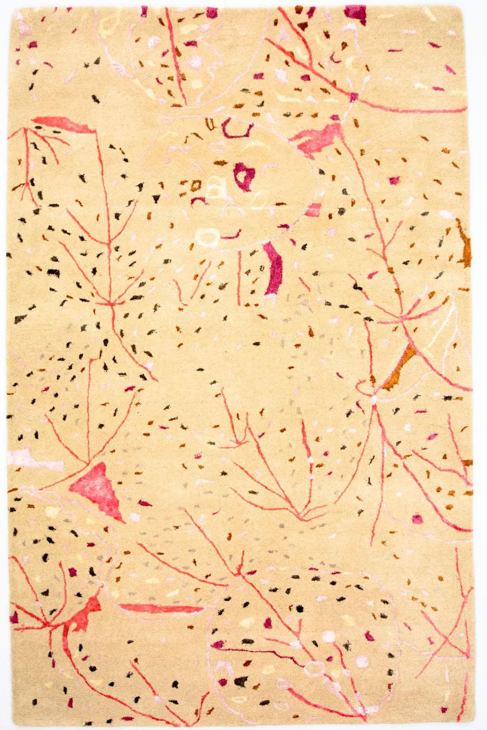 Designer tæppe - 244 x 155 cm - beige