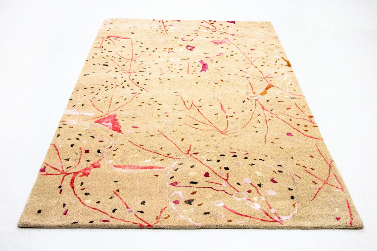 Designer tæppe - 244 x 155 cm - beige