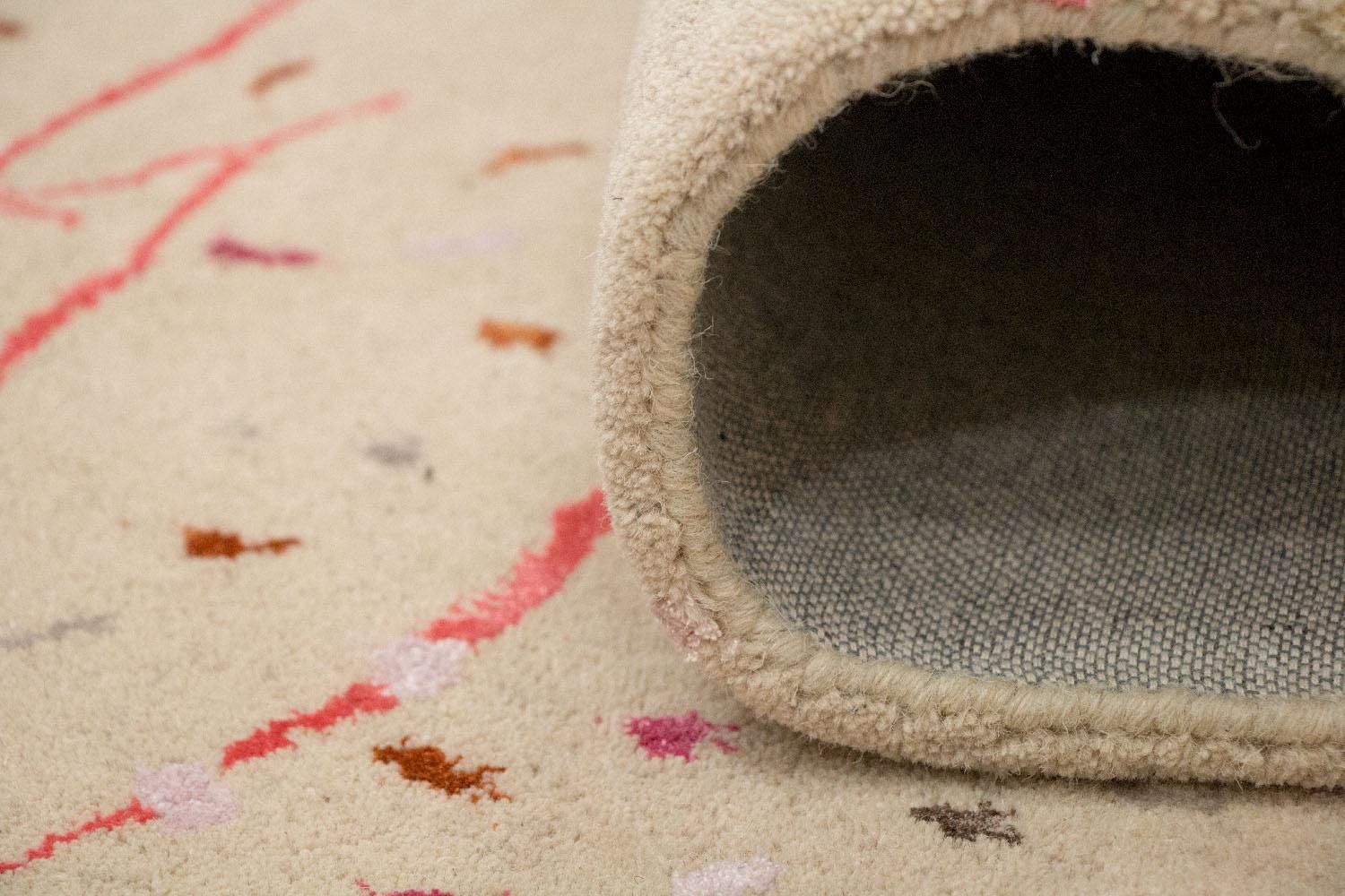 Designer tæppe - 244 x 155 cm - beige