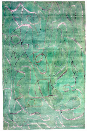 Designer tæppe - 244 x 154 cm - grøn