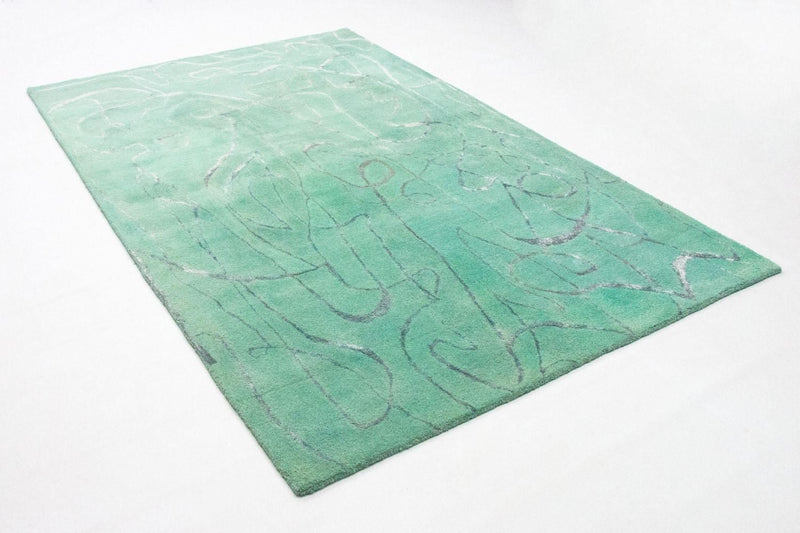 Designer tæppe - 244 x 154 cm - grøn