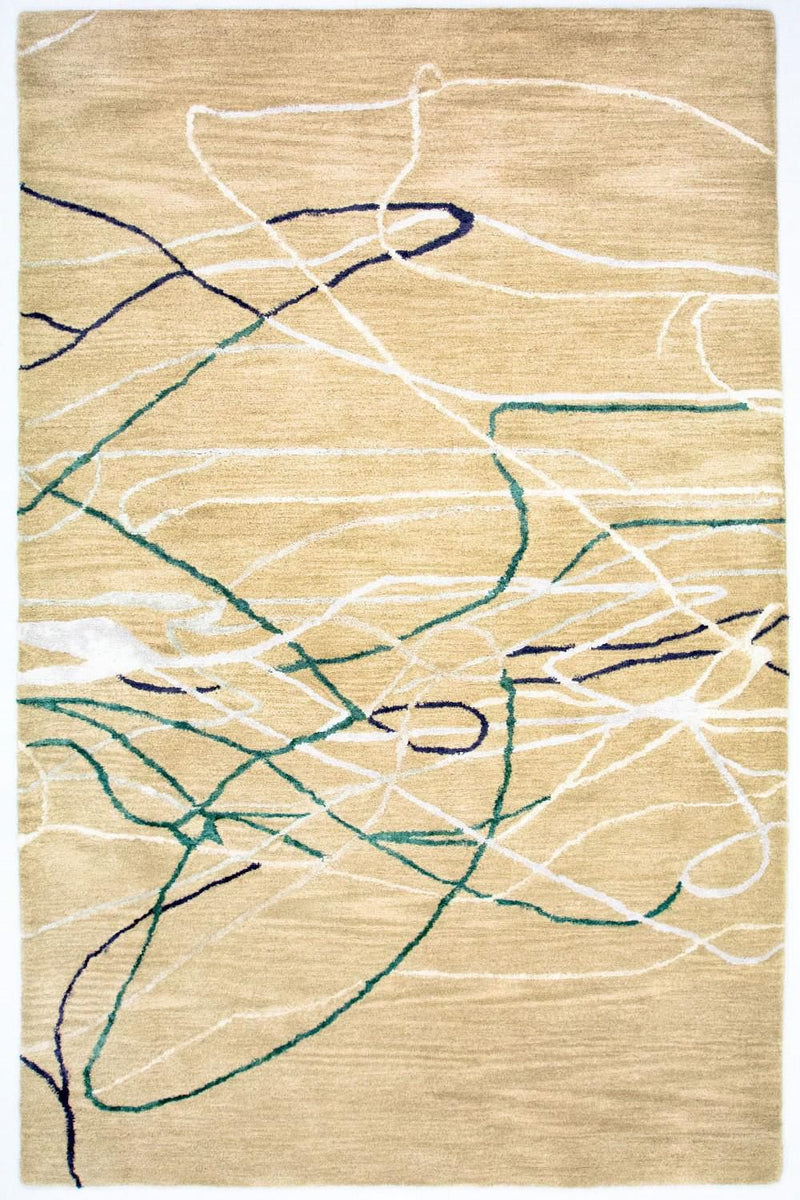 Designer tæppe - 242 x 153 cm - beige