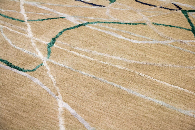 Designer tæppe - 242 x 153 cm - beige