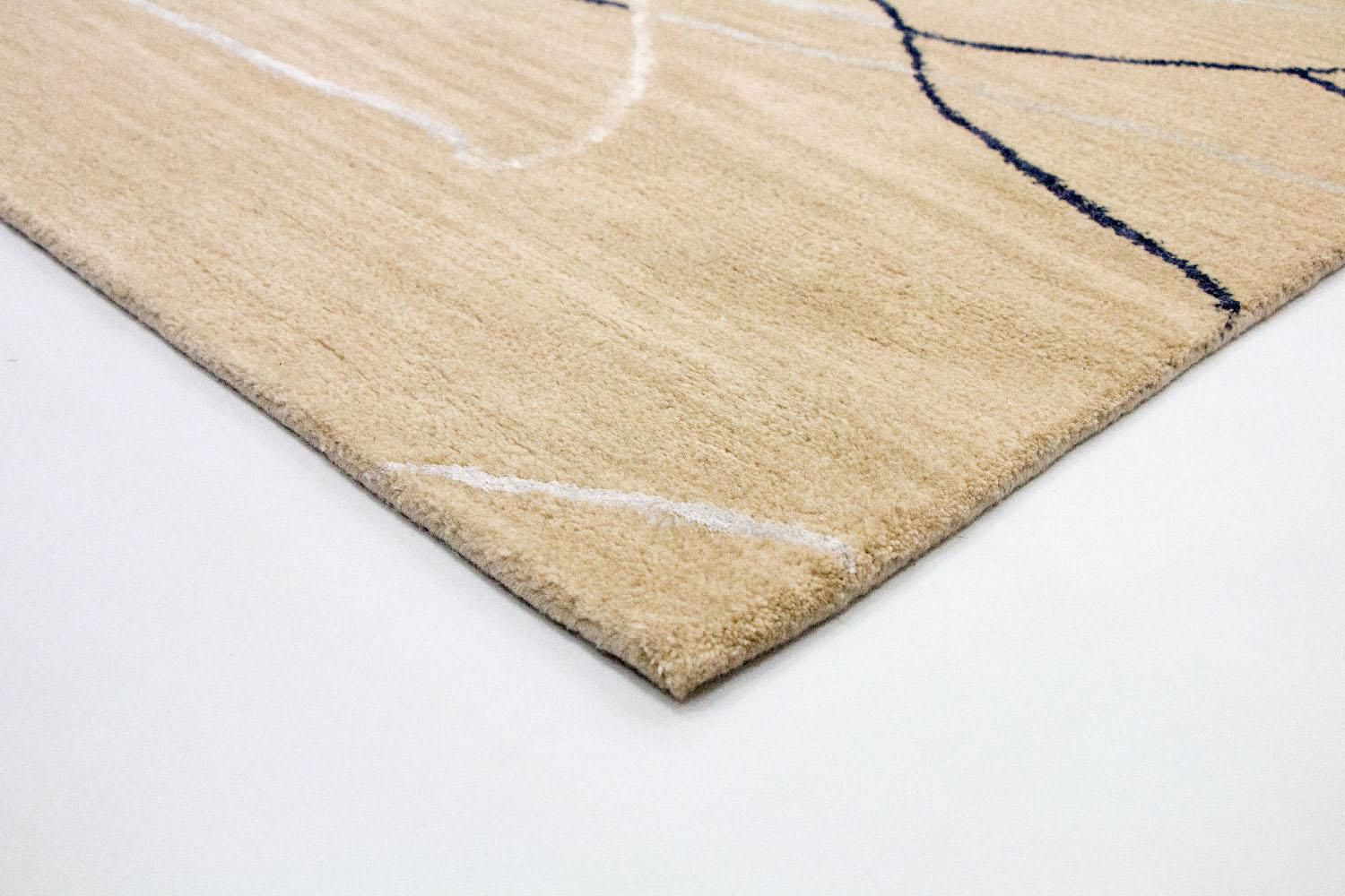 Designer tæppe - 242 x 153 cm - beige