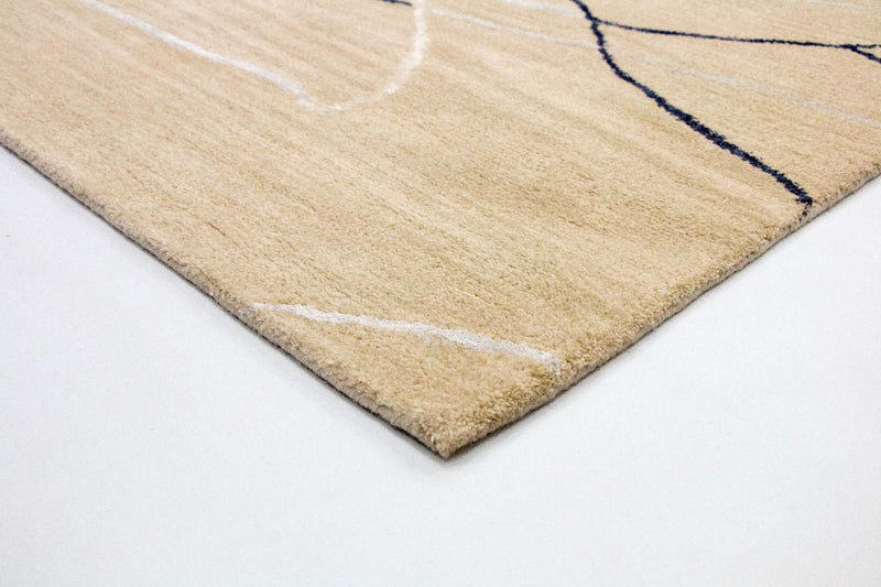 Designer tæppe - 242 x 153 cm - beige