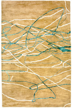 Designer tæppe - 245 x 156 cm - beige