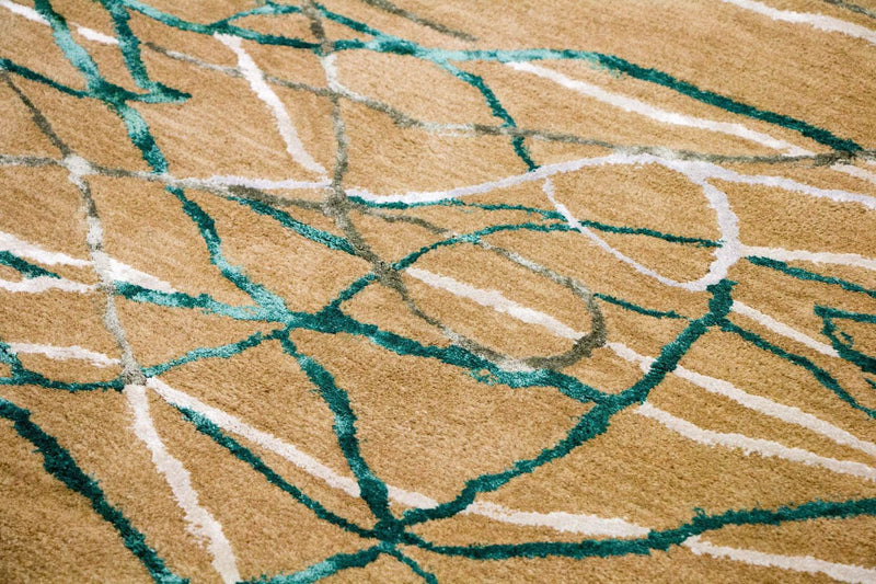 Designer tæppe - 245 x 156 cm - beige