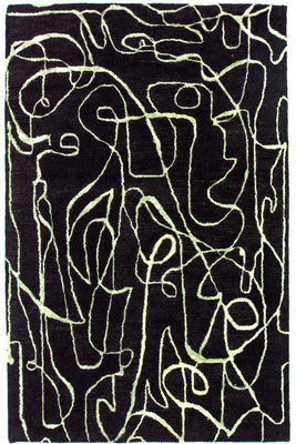 Designer tæppe - 243 x 152 cm - blå