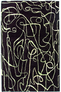 Designer tæppe - 243 x 152 cm - blå