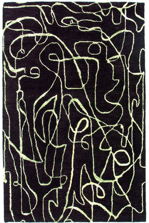 Designer tæppe - 243 x 152 cm - blå