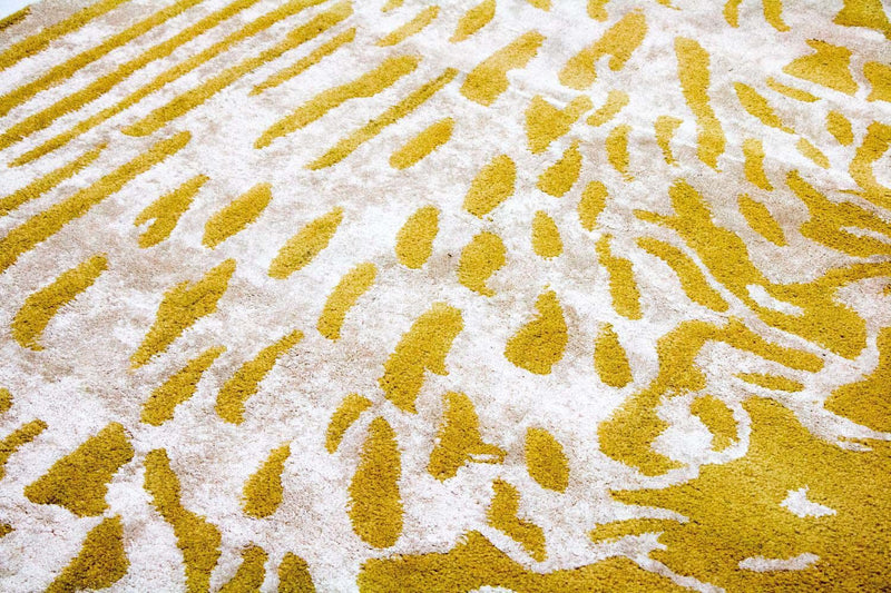 Designer tæppe - 242 x 154 cm - sennepsgul