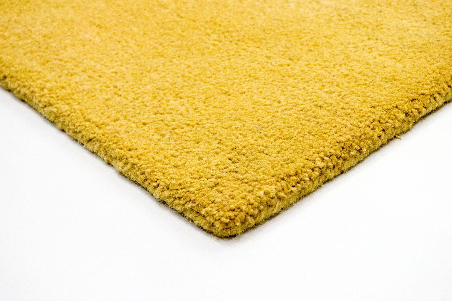 Designer tæppe - 242 x 154 cm - sennepsgul