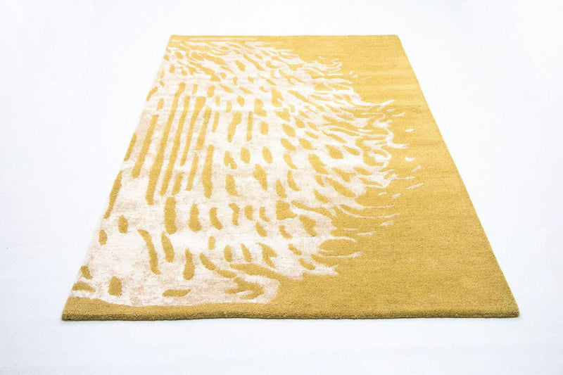 Designer tæppe - 242 x 154 cm - sennepsgul