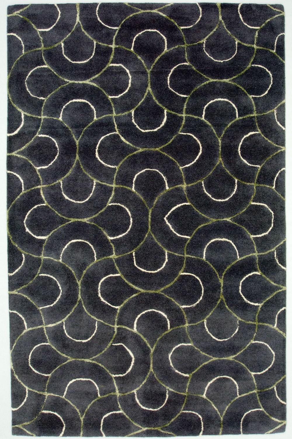 Designer tæppe - 242 x 152 cm - blå