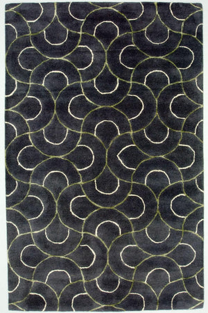 Designer tæppe - 242 x 152 cm - blå