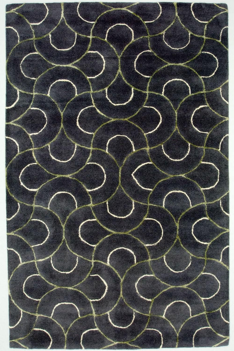 Designer tæppe - 242 x 152 cm - blå