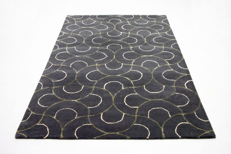 Designer tæppe - 242 x 152 cm - blå