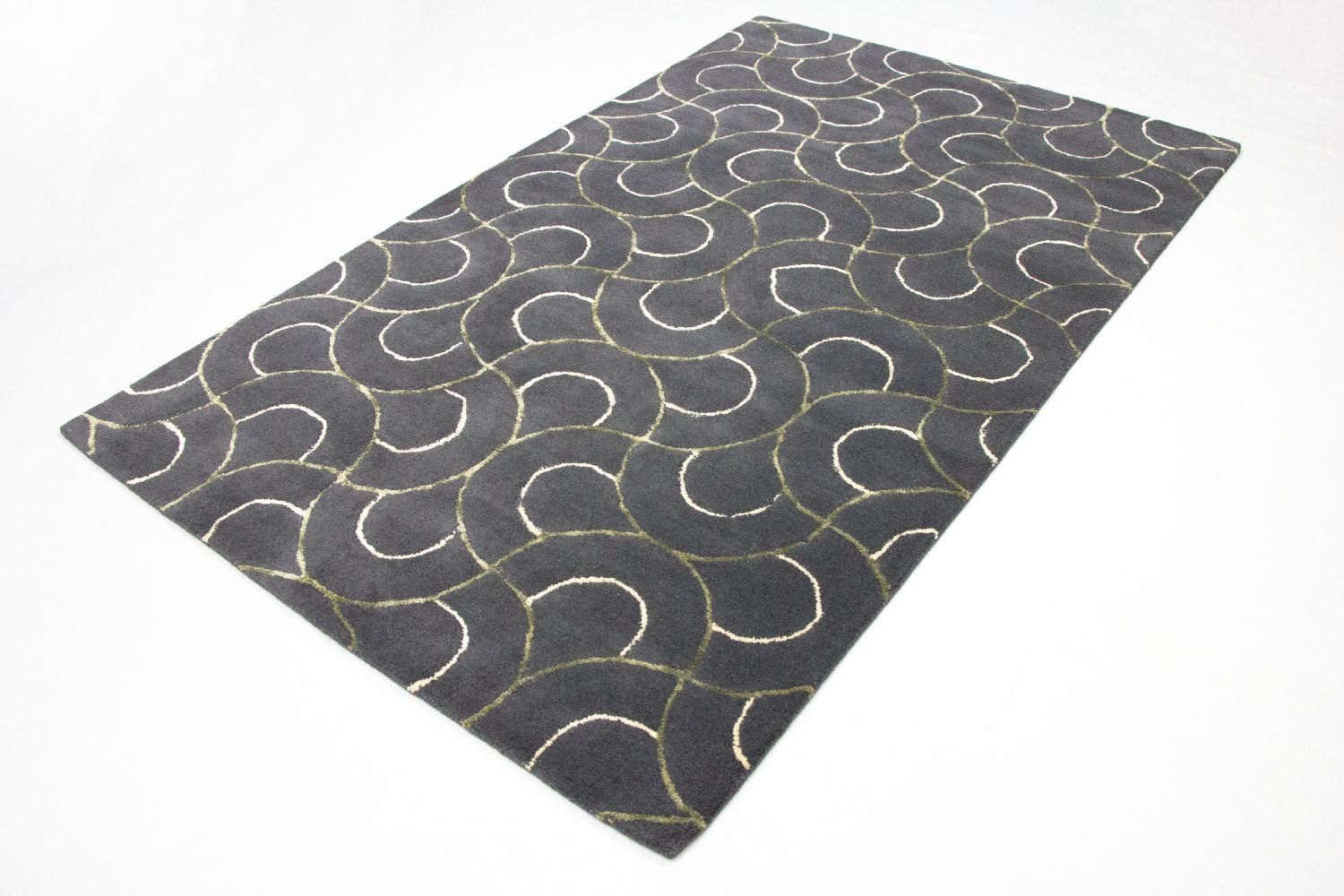 Designer tæppe - 242 x 152 cm - blå