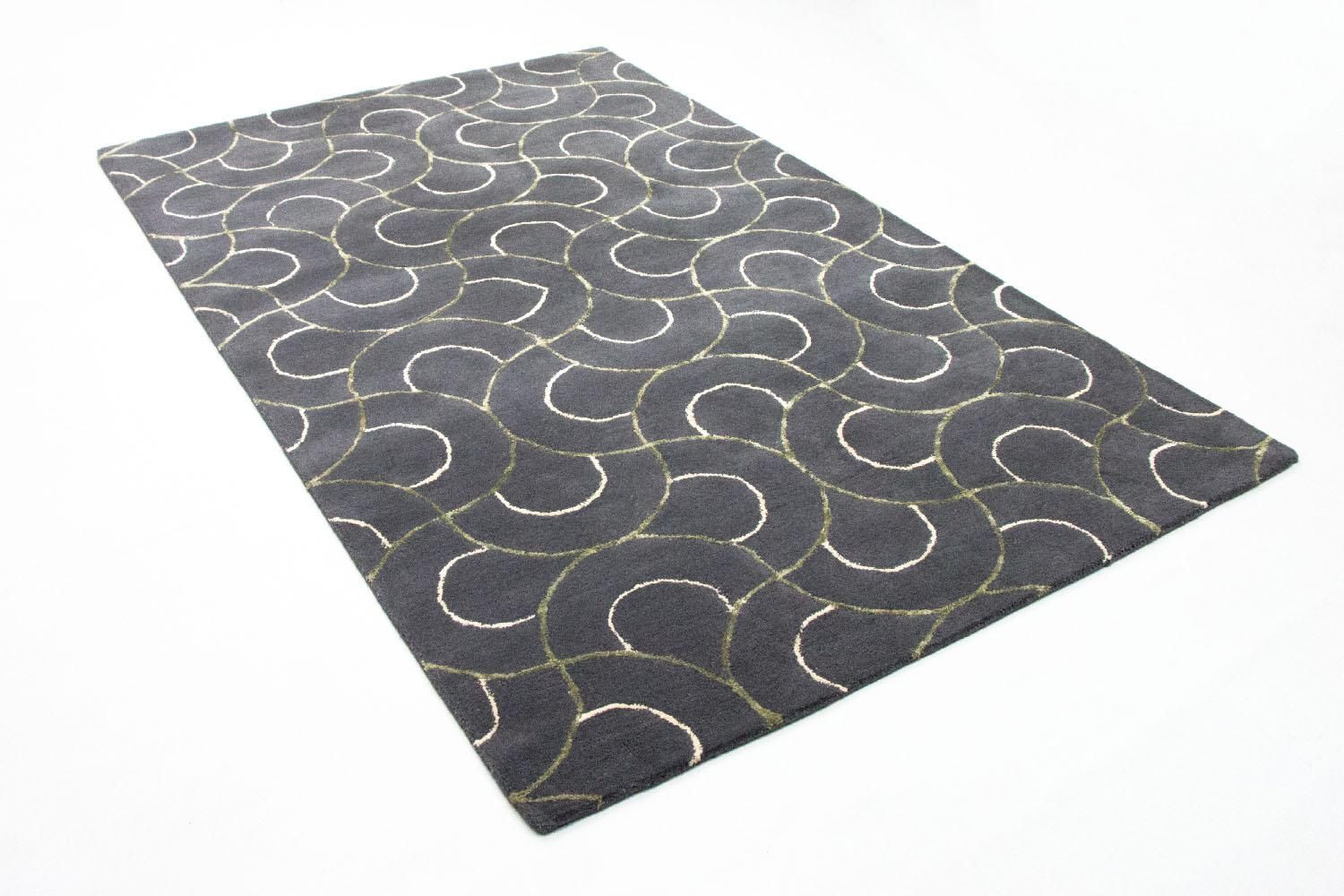 Designer tæppe - 242 x 152 cm - blå