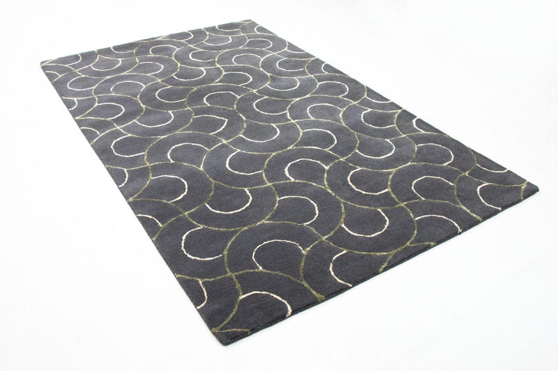 Designer tæppe - 242 x 152 cm - blå