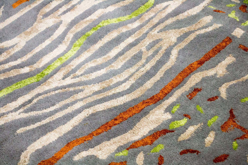 Designer tæppe - 243 x 152 cm - sølv