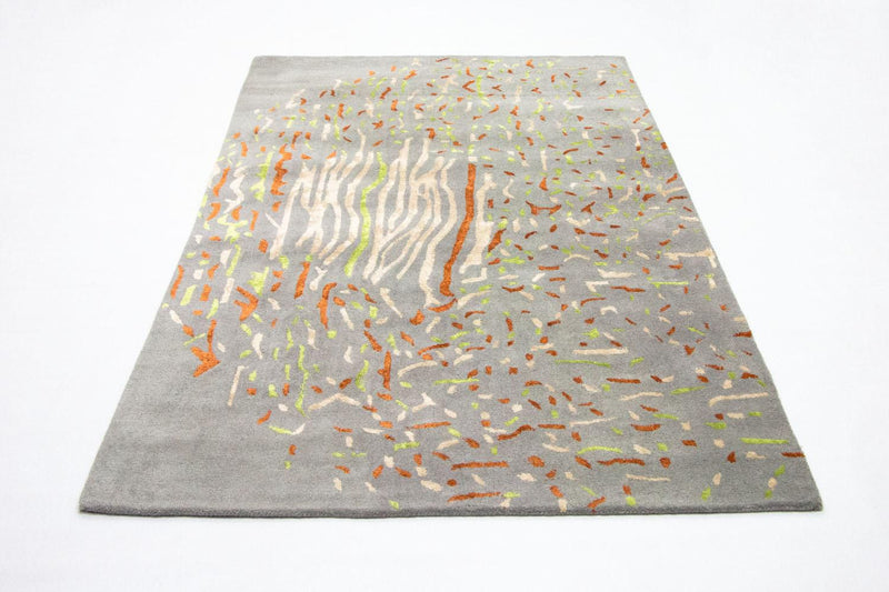 Designer tæppe - 243 x 152 cm - sølv