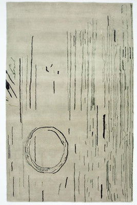 Designer tæppe - 245 x 153 cm - sølv