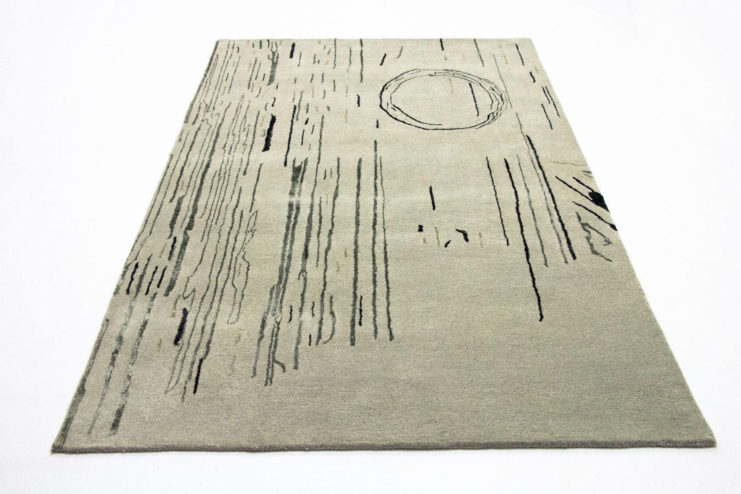 Designer tæppe - 245 x 153 cm - sølv