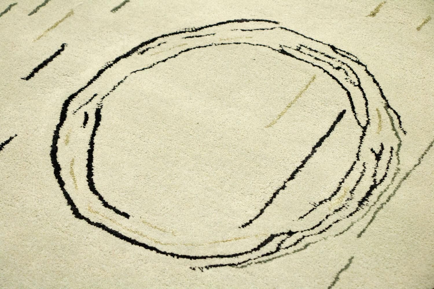 Designer tæppe - 245 x 153 cm - sølv